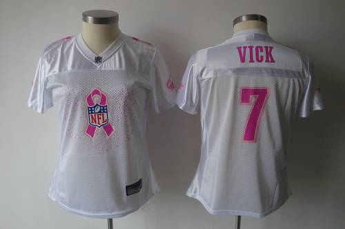 Eagles #7 Michael Vick White 2011 Breast Cancer Awareness Stitched NFL Jersey